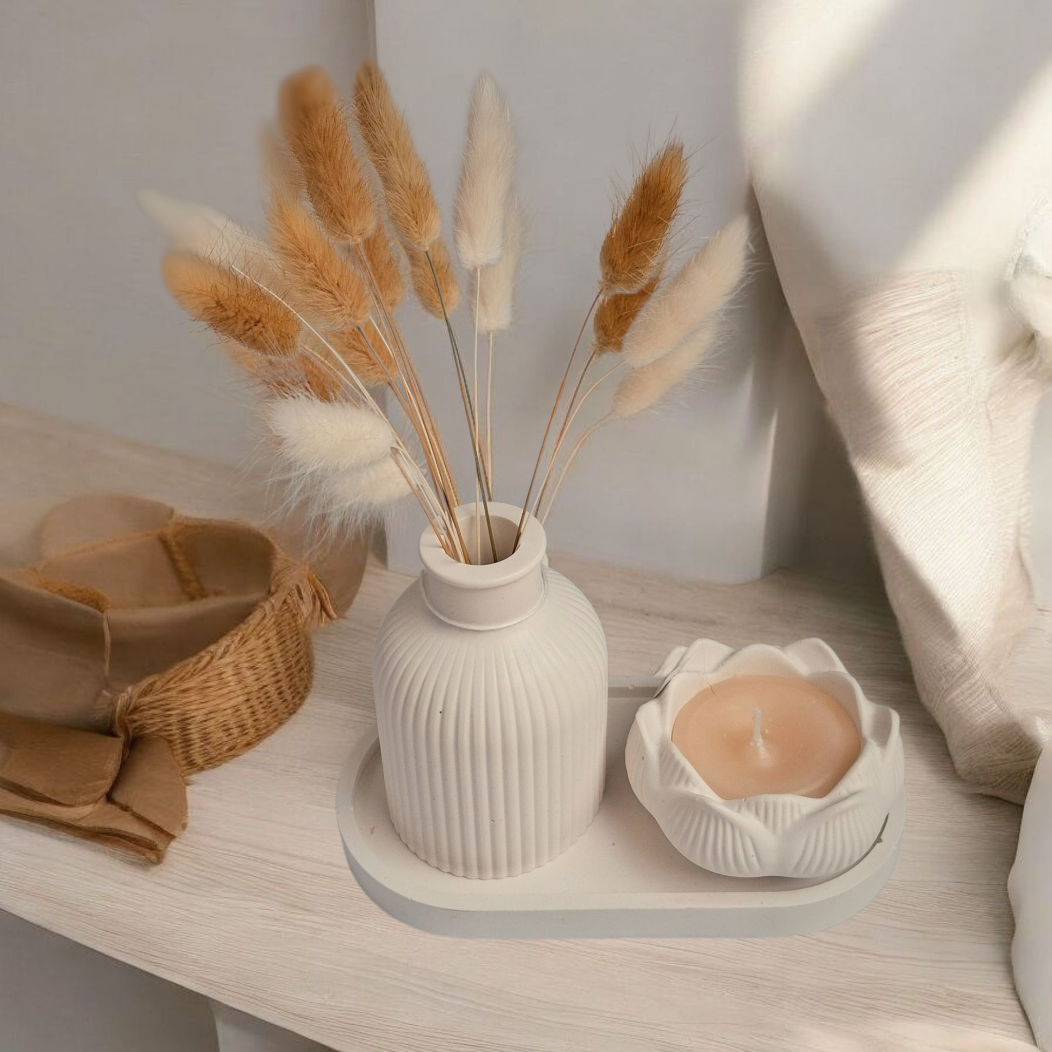 Κεραμικό σετ !! Χειροποίητη ζεστασια σε καθε φλόγα! ΑΡΩΜΑ- VANILLA CREAM