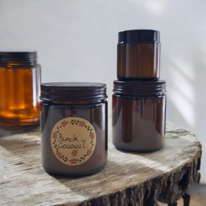 ΧΕΙΡΟΠΟΙΗΤΟ ΑΡΩΜΑΤΙΚΟ ΚΕΡΙ ΑΡΩΜΑ 'BLACK-COCONUT' ΣΕ  ΚΑΡΑΜΕΛΕ ΒΑΖΑKI