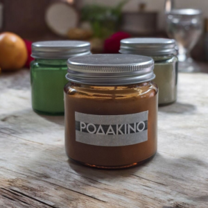 ΧΕΙΡΟΠΟΙΗΤΟ ΑΡΩΜΑΤΙΚΟ ΚΕΡΙ ΑΡΩΜΑ 'ΡΟΔΑΚΙΝΟ' ΣΕ  ΚΑΡΑΜΕΛΕ ΒΑΖΟ