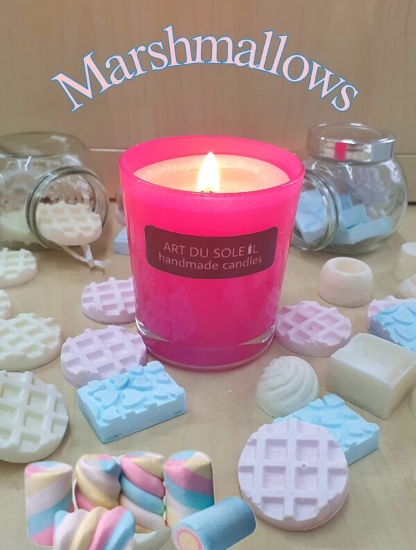 ΧΕΙΡΟΠΟΙΗΤΟ ΑΡΩΜΑΤΙΚΟ ΚΕΡΙ ''MARSHMALLOWS'' (ΒΑΖΟ 220 ml)